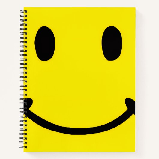 Retro Helles großes gelbes Smiley-Gesicht Notizblock (Vorderseite)