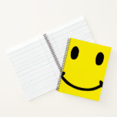 Retro Helles großes gelbes Smiley-Gesicht Notizblock (Innenseite)