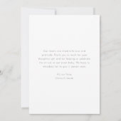 Retro Hello Baby Birth Ankündigung (Rückseite)