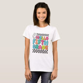 Retro Hello Fifth Grade Lehrer T-Shirt (Vorne ganz)