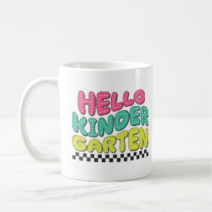 Retro Hello Kindergarten Lehrer Kaffeetasse