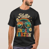 Retro Hello Kindergarten Zurück zur Sonnenbrille i T-Shirt (Vorderseite)