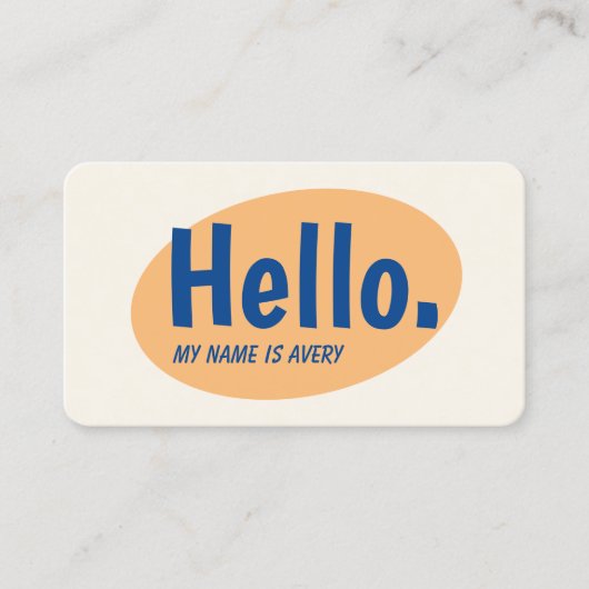 Retro Hello Networking Business Card Visitenkarte (Vorderseite)