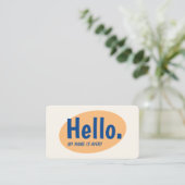 Retro Hello Networking Business Card Visitenkarte (Stehend Vorderseite)