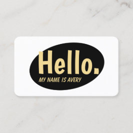 Retro Hello Social Networking Business Card Visitenkarte