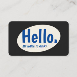 Retro Hello Social Networking Business Card Visitenkarte