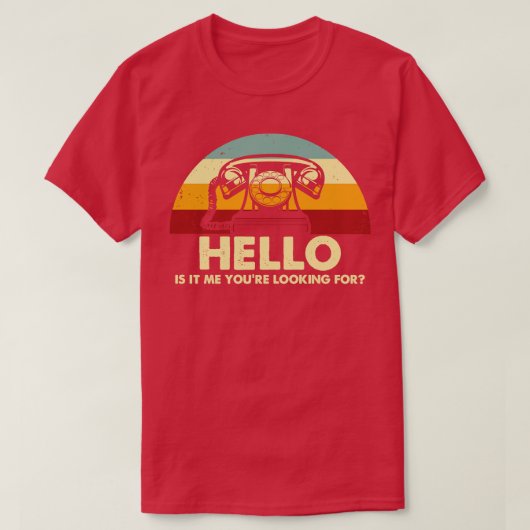 Retro Hello Telefon T-Shirt (Design vorne)