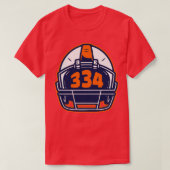 Retro Helmet 334 Area Code Auburn Alabama T-Shirt (Design vorne)