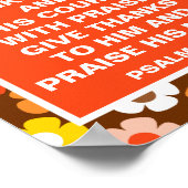 Retro Herbst Blume Brown Erntedank Poster (Ecke)