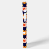 Retro Herbst Blume Muster Blau Case-Mate iPhone Hülle (Rückseite / Links)