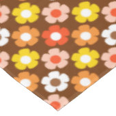 Retro Herbst Blume Muster braun Tischdecke (Schrägansicht)