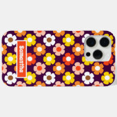 Retro Herbst Blume Muster Lila Case-Mate iPhone Hülle (Rückseite (Horizontal))