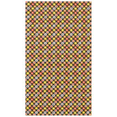 Retro Herbst Blume Muster Schwarz Tischdecke (Vorderseite)