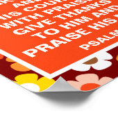 Retro Herbst Blume Roter Erntedank Poster (Ecke)