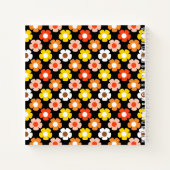 Retro Herbst Blume Schwarze Kinder Skizze Notizblock (Rückseite)