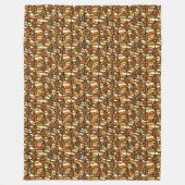 Retro-Herbst-Flanelldecke Fleecedecke (Vorderseite)