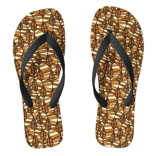 Retro Herbst Flip Flops Badesandalen (Fußbett)