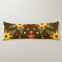 Retro-Herbst-Gänseblümchen-Blumen-Herz-Muster, Vin