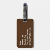 Retro Herbst-Gepäckmarke Gepäckanhänger (Rückseite vertikal)