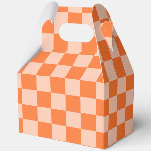 Retro Herbst Herbst Orange Tartan Karo Geschenkschachtel