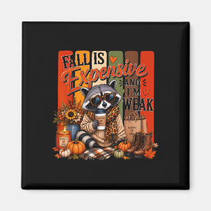 Retro Herbst-Kürbis-Waschbär-Herbst ist teuer und Magnet