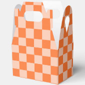 Retro Herbst Orange Tartan Kariert Geschenkschachtel (Offen)