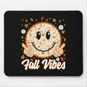 Retro Herbst Stimmung Smile Gesicht Thanksgiving H Mousepad