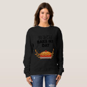 Retro Herbstblätter Herbstsaison Apfelkuchen Dankf Sweatshirt (Vorne ganz)