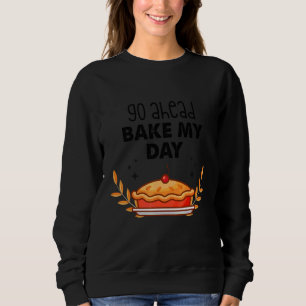 Retro Herbstblätter Herbstsaison Apfelkuchen Dankf Sweatshirt