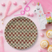 Retro-Herbstfarben Potholder Style Pappteller (Party)