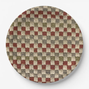 Retro-Herbstfarben Potholder Style Pappteller