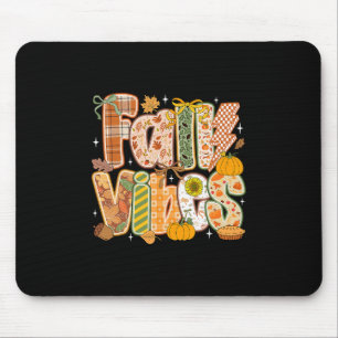 Retro Herbstgefühle Erntedank Kürbis Saison Wo Mousepad