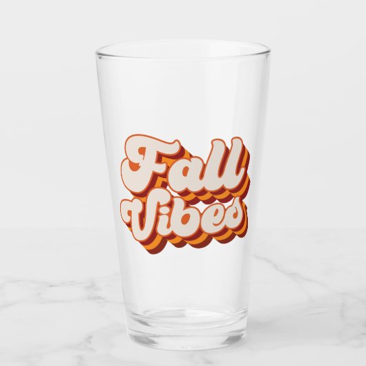 Retro-Herbstgefühle Glas (Vorderseite)