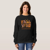 Retro Herbstgefühle Leopard Blitz Herbst Tha Sweatshirt (Vorne ganz)