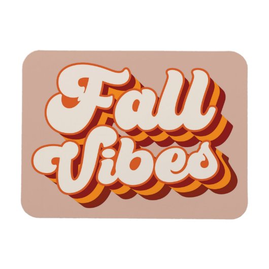 Retro-Herbstgefühle Magnet (Horizontal)