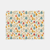 Retro-Herbstlaub Herbstleaves-Muster Fleecedecke (Vorderseite (Horizontal))