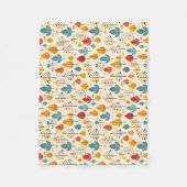 Retro-Herbstlaub Herbstleaves-Muster Fleecedecke (Vorderseite)