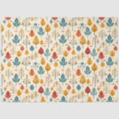 Retro-Herbstlaub Herbstleaves-Muster Seidenpapier (Vorderseite)