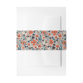 Retro herbstliche süße Blumengestaltung Einladungsbanderole