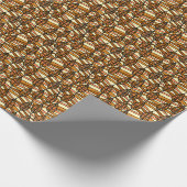 Retro-Herbstumpfpapier Geschenkpapier (Ecke)