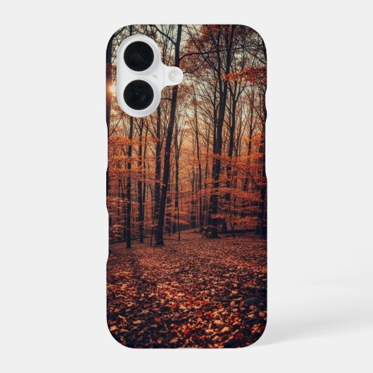 Retro-Herbstwald iPhone 16 Hülle (Rückseite)