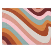Retro-Herbstwirbel Tischdecke (Vorderseite (Horizontal))