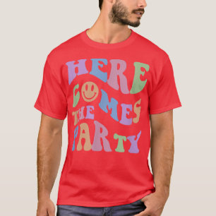 Retro Here Comes the Bride Junggesellinnen-Abschie T-Shirt