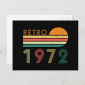 Retro hergestellt 1972 Geburtstag 50 Jahre alt Postkarte (Vorne/Hinten)