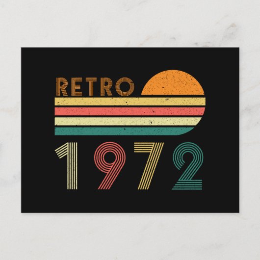 Retro hergestellt 1972 Geburtstag 50 Jahre alt Postkarte (Vorderseite)