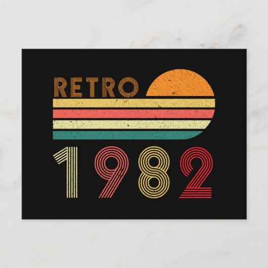 Retro hergestellt 1982 Geburtstag 40 Jahre alt Postkarte (Vorderseite)