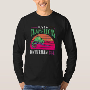 Retro-Herpetologe Echse Reptil Chamäleon T-Shirt