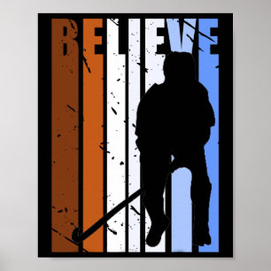 Retro Herren Feldhockey Spieler Geburtstag Jungen Poster