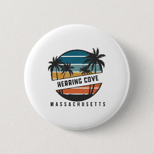 Retro Herring Cove Beach Machusetts Surfbrett Surf Button
