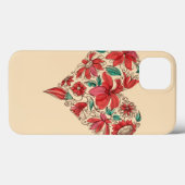 Retro Herz des Blumen-Liebesymbols Case-Mate iPhone Hülle (Rückseite (Horizontal))